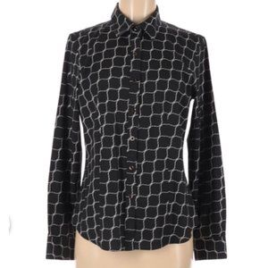 Talbots Haberdashery Wrinkle Resist Button Up Top